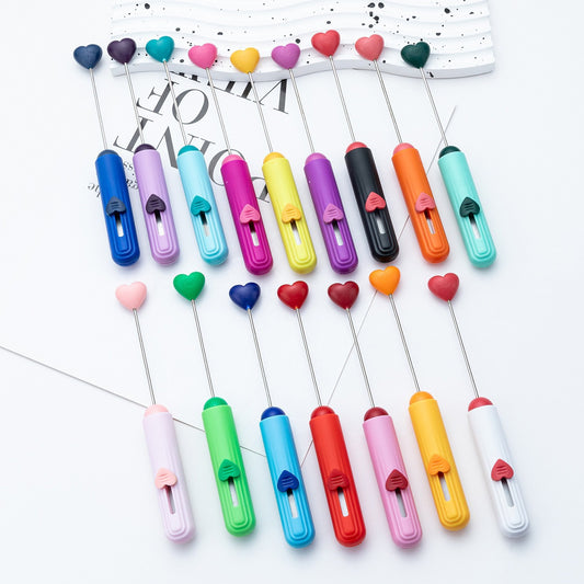 Diy beadable beaded box opener cutter package opener with heart shape top