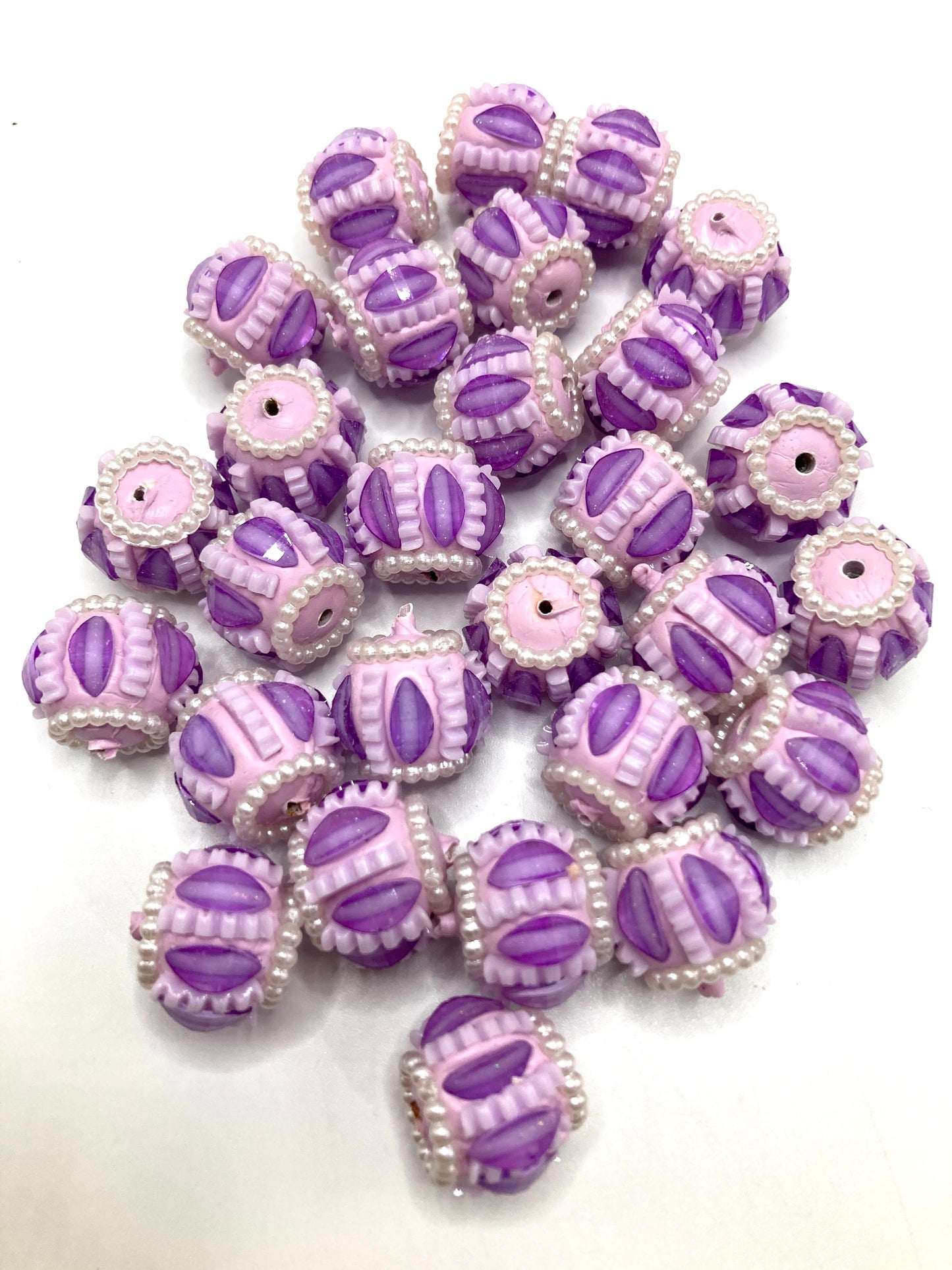 Clay beads Glazed water bead beads made of clay Wave lace edge clay beads