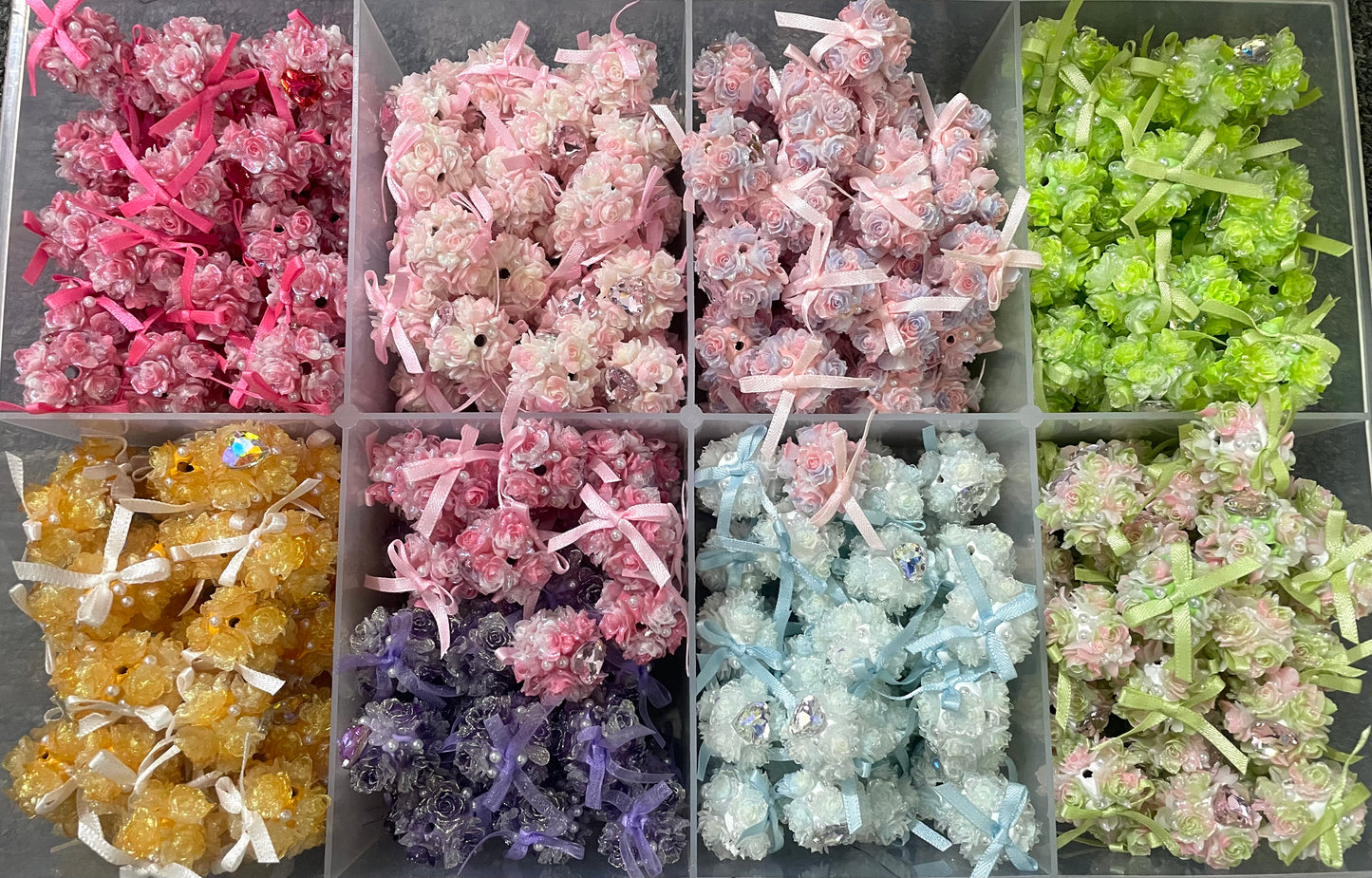 Rose bead Flower bead Beaded bow Heart Rhinestone Flowerbead bow flower bead ,flower bow bead