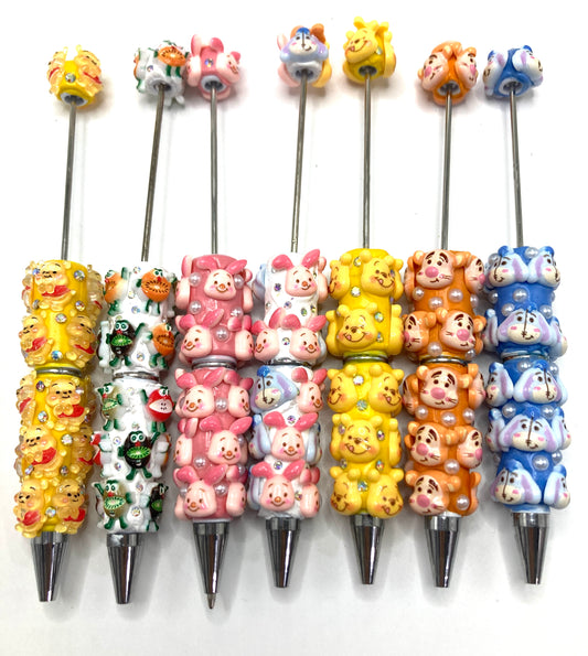 Clay Bead Pencil DIY Bead Pen Winnie the Pooh Tigger Eeyore piglet Random Mix