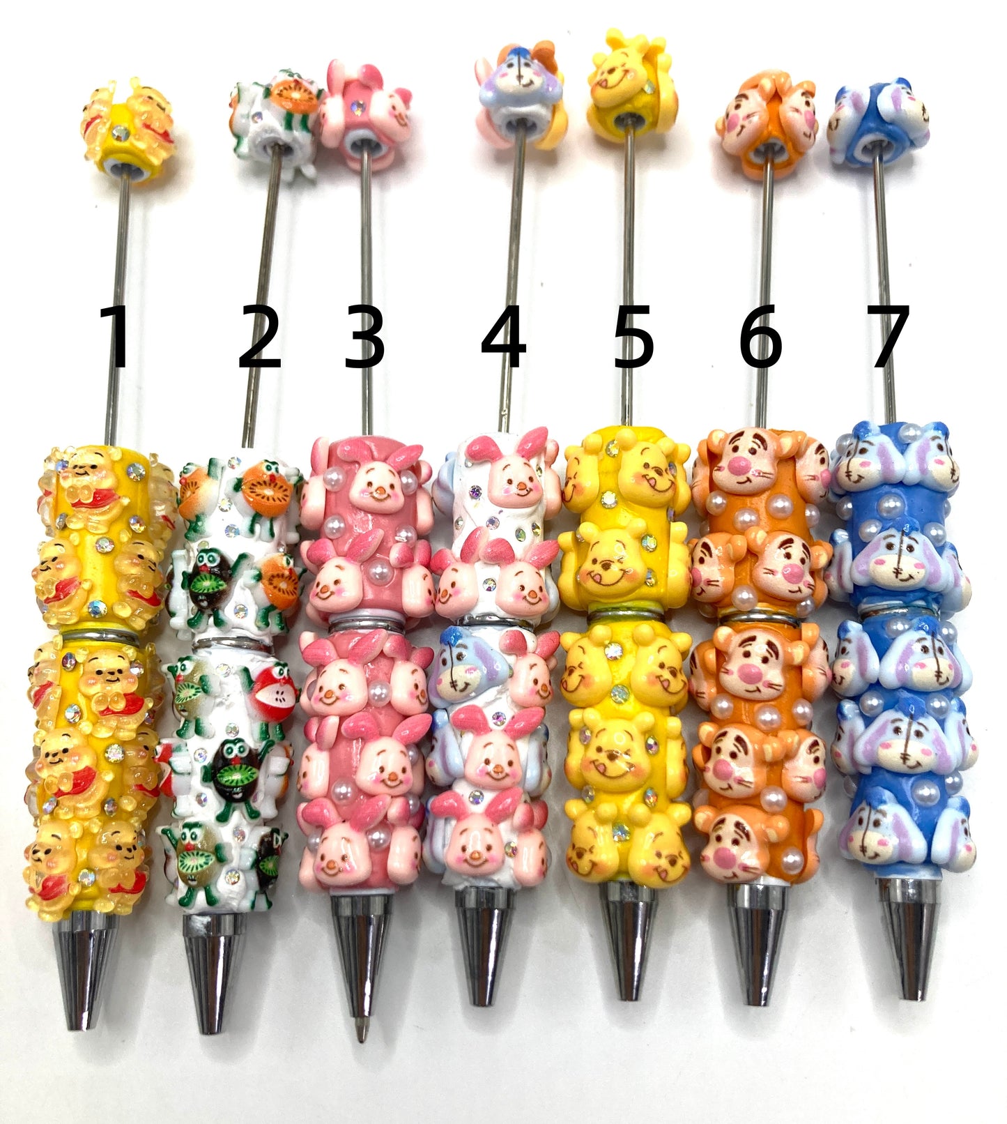 Clay Bead Pencil DIY Bead Pen Winnie the Pooh Tigger Eeyore piglet Random Mix