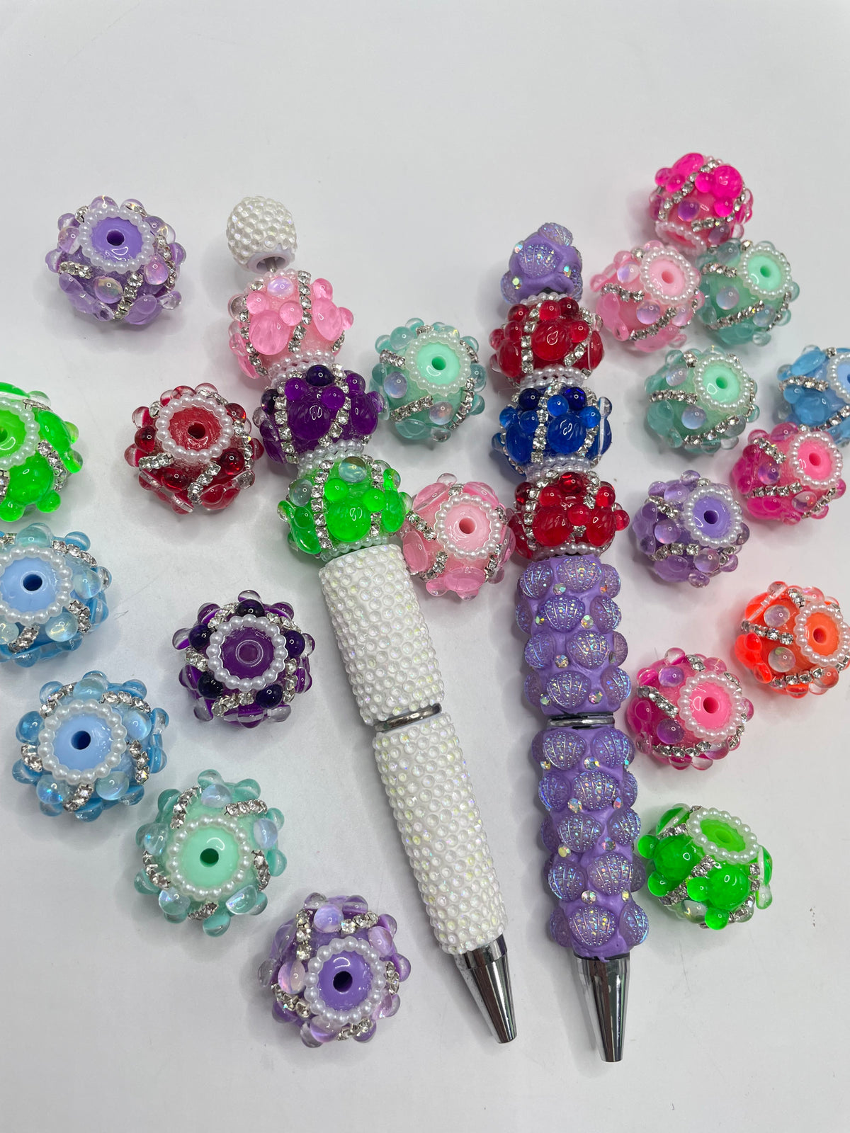 neon color mouse head fancy beads