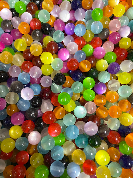 16mm cat eye beads cat eye acrylic beads shiny cat eye random mixed