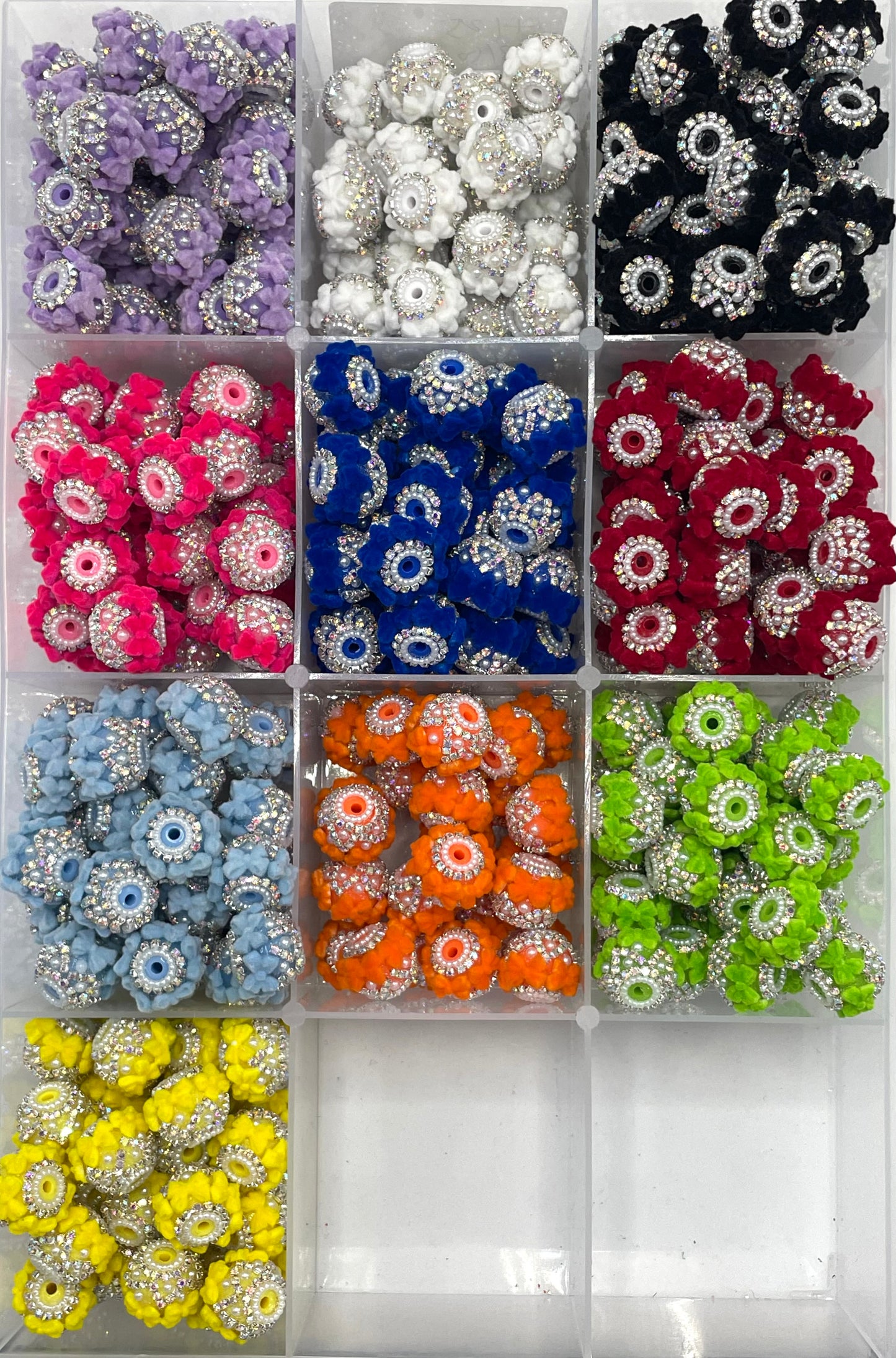 bow Fuzzy Chain Pearl gasket Pearl Multicolored fluffy bow ties Random Mix