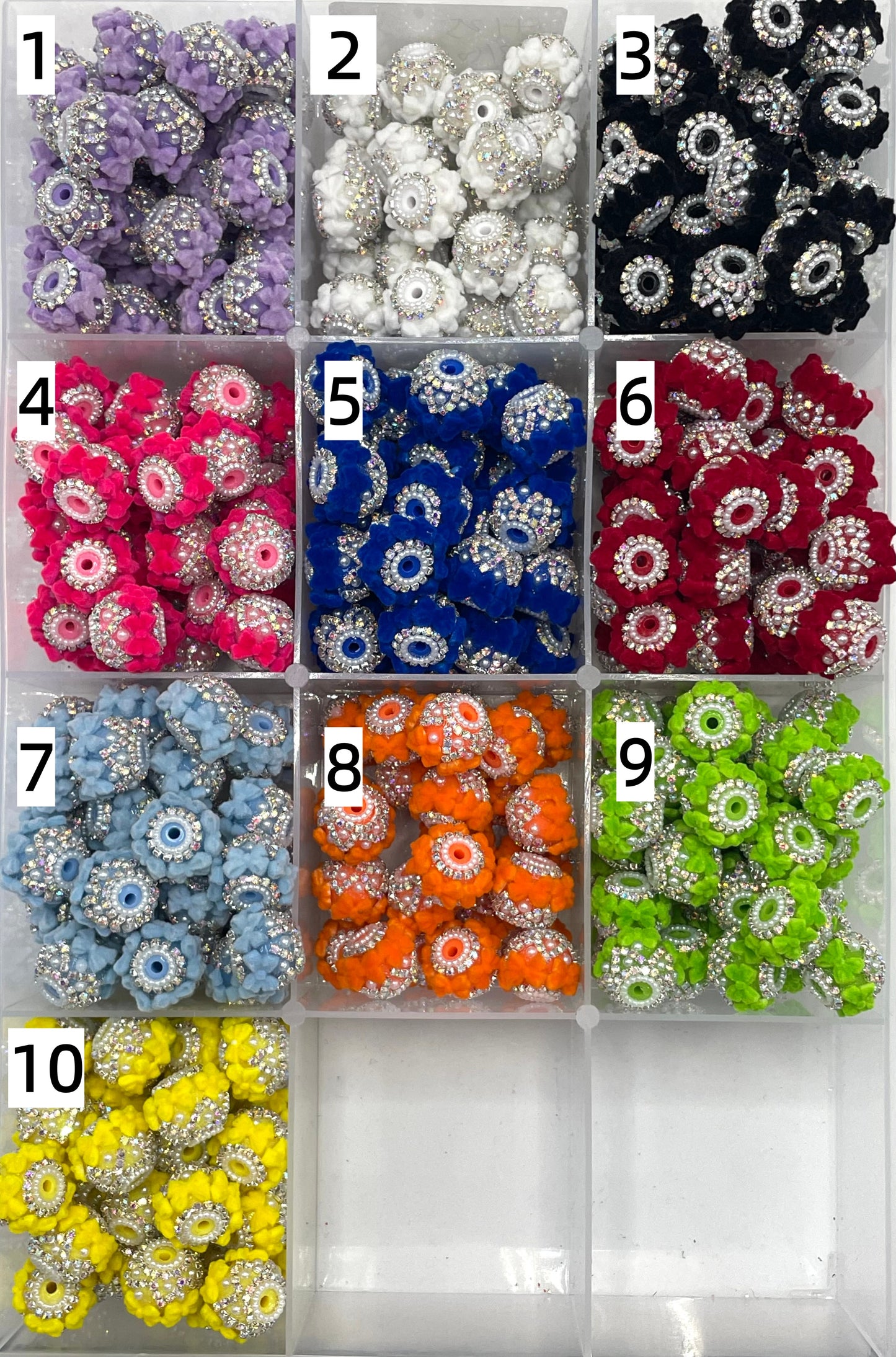 bow Fuzzy Chain Pearl gasket Pearl Multicolored fluffy bow ties Random Mix