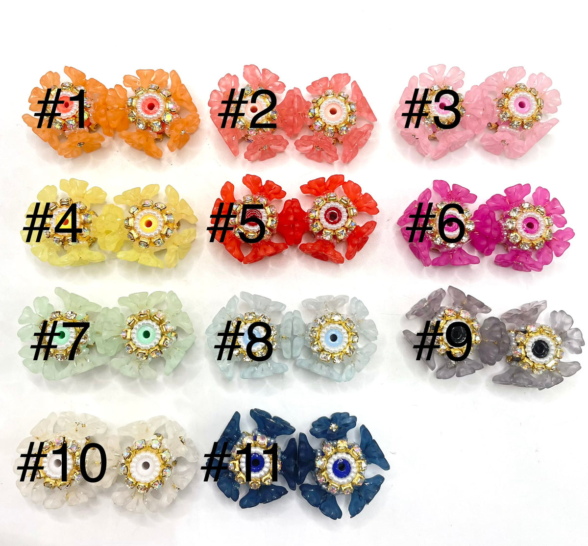 flower beads big flower with golden chain
