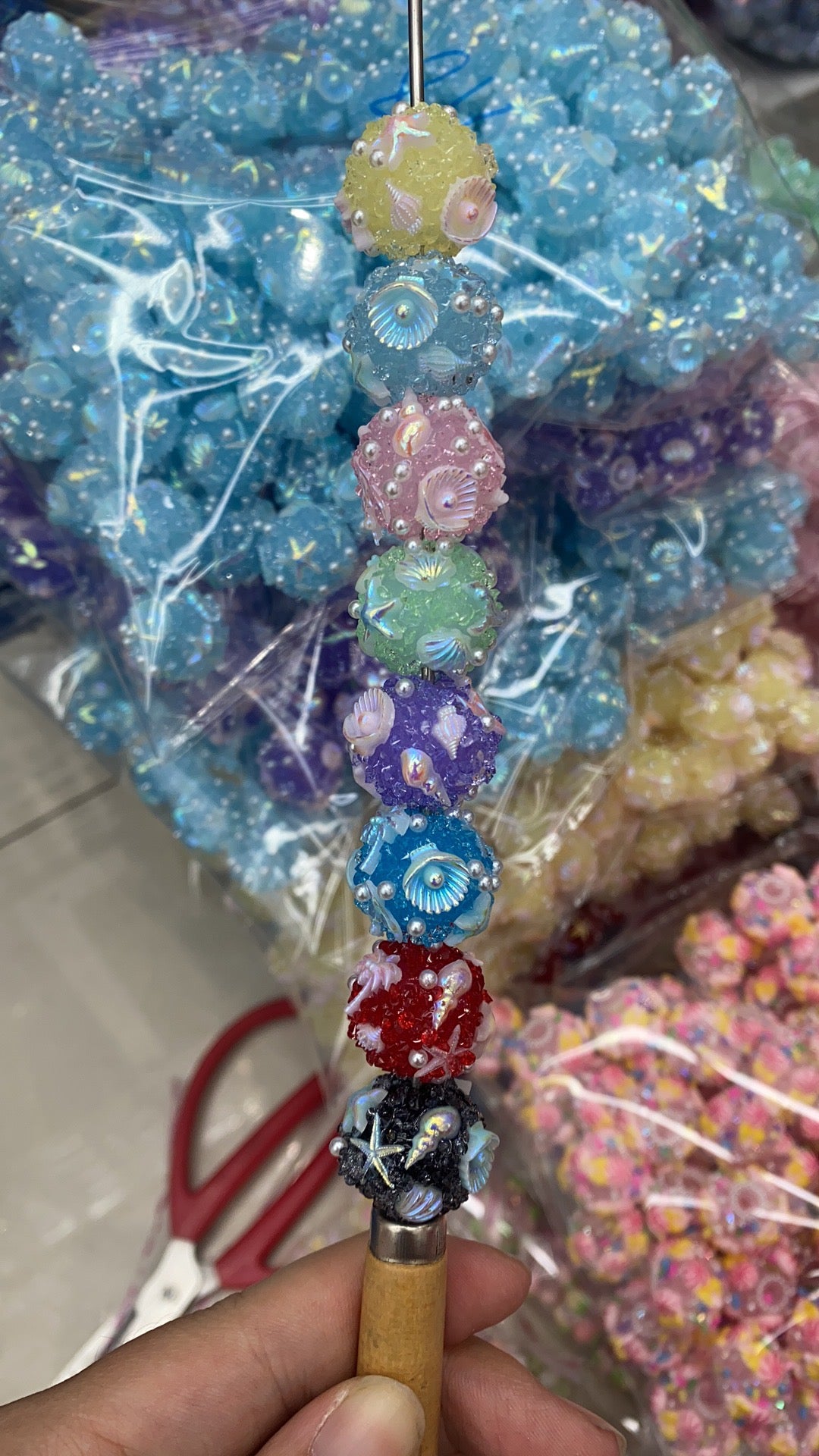 sea shell sea star ocean charater sugar beads