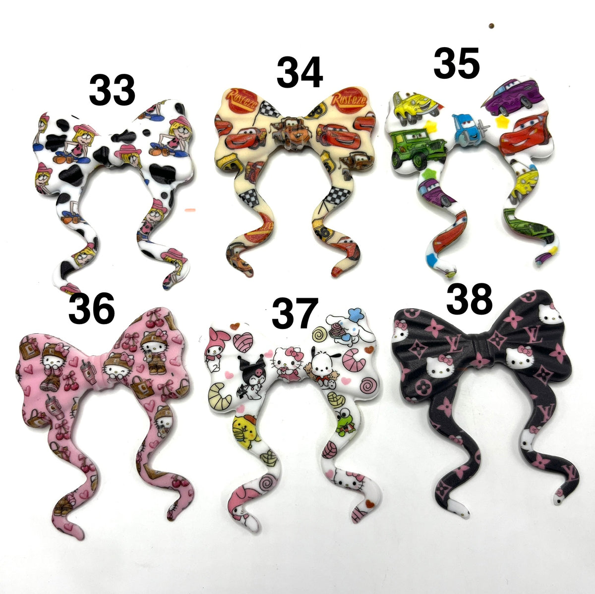 beaded beadable silicone big bow beads big silicone bow focal colored Pattern watermark bow Silicone bow