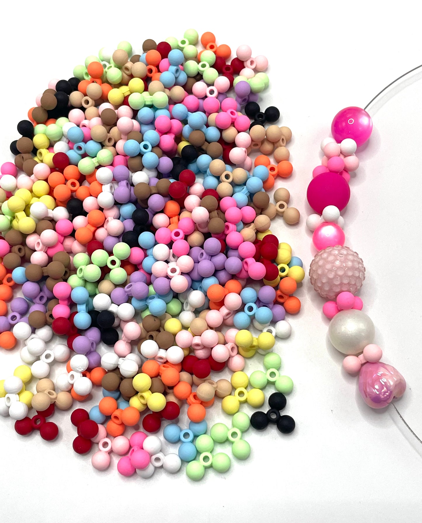 Acrylic Pearl spacers Neon uv Matte Various styles Bubble spacers 13mm