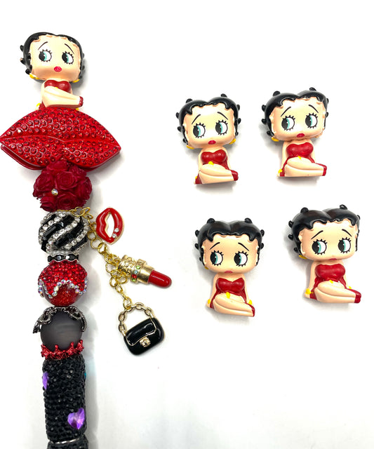 diy pen topper Betty boop figure character doll