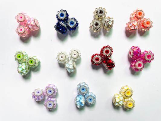 Beaded beadable fancy beads ornaments wig rhinestone chain and heart shaped stone ,random minx ,colored