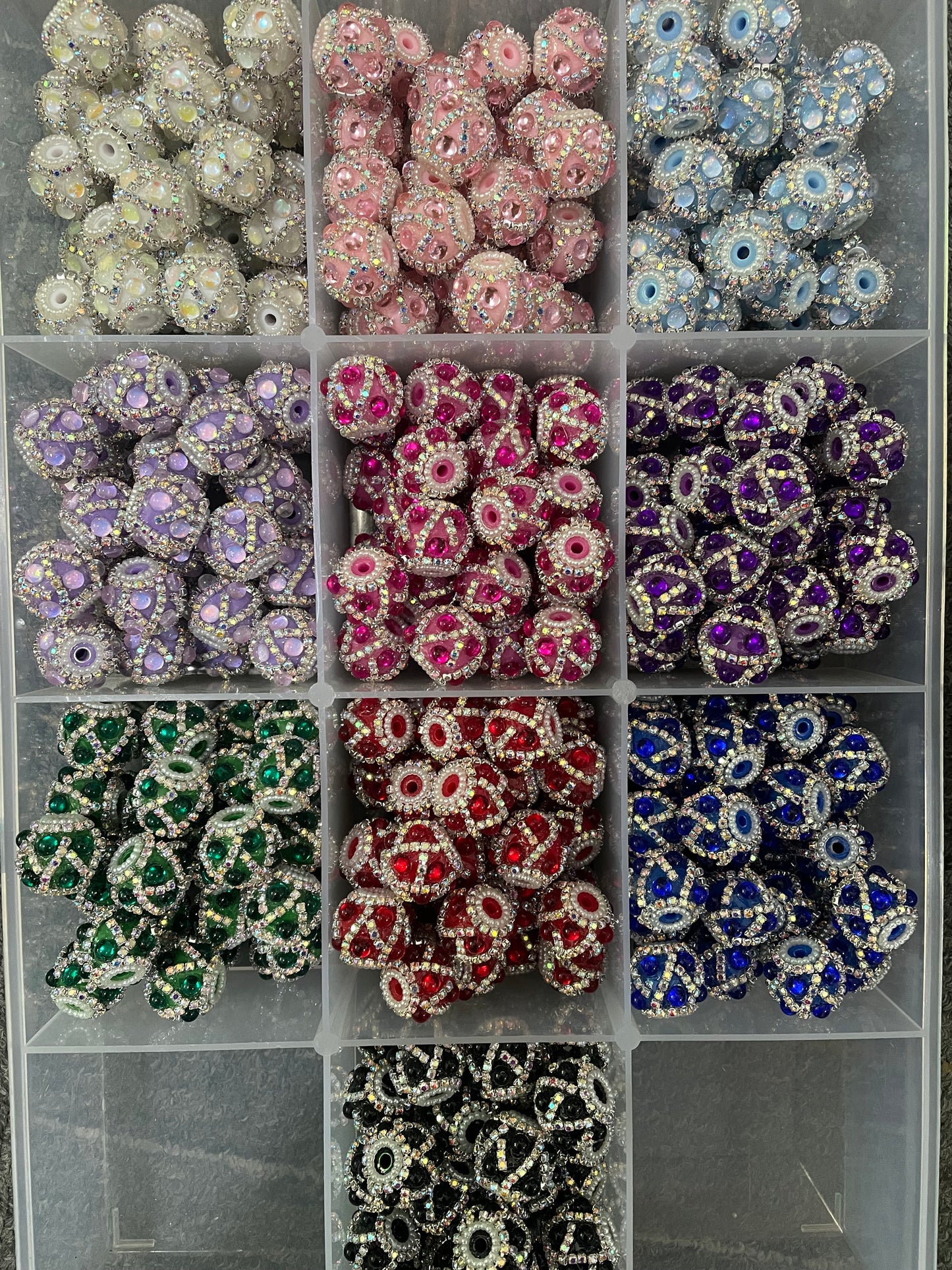 Bubble bead with chain metal uv color