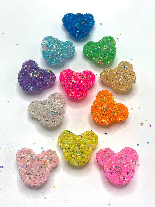 Acrylic beads glitter Sugar Micke Head Acrylic glitter beads 29mm Random Mix