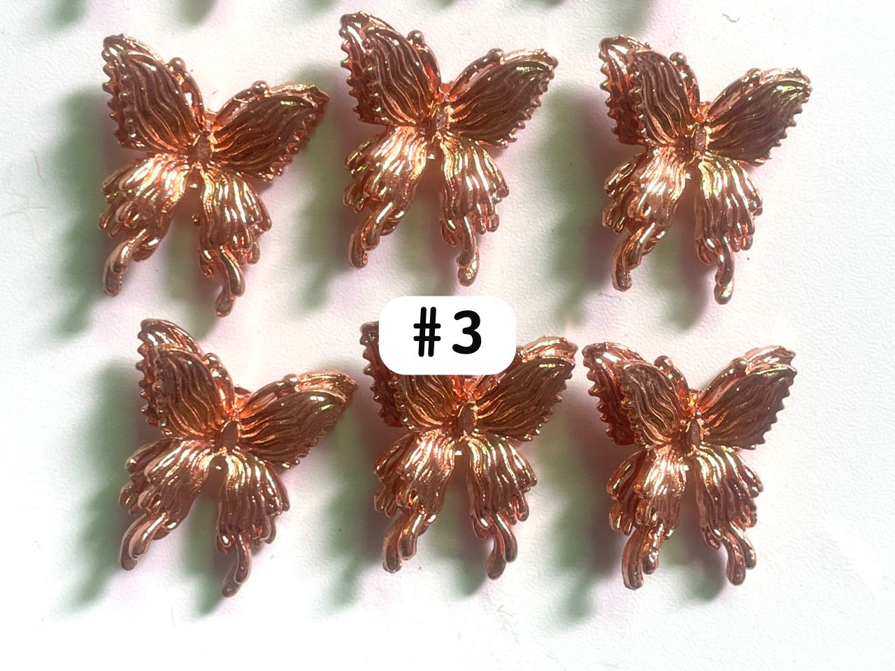 Metal Alloy Butterfly spacers Metal beads Gold, silver, rose golden beads 20mm Random Mix