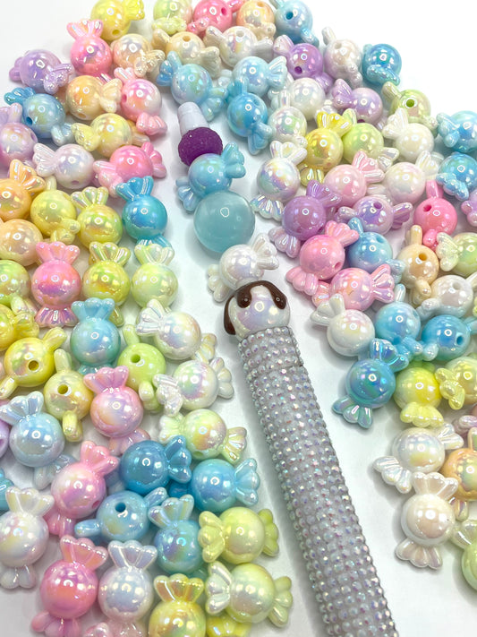 Acrylic candy beads UV cute little candy beads 21mm