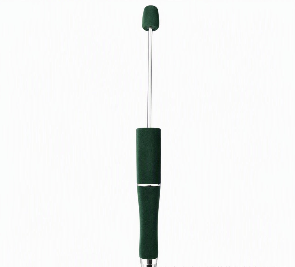 beaded beadable solid flocked fuzzy pen
