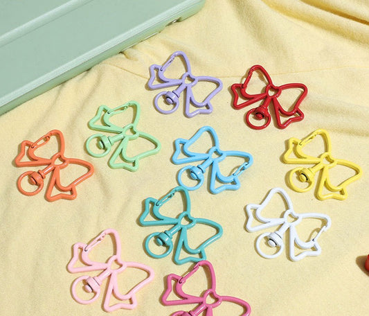keychain bow shape keychain metal keychain