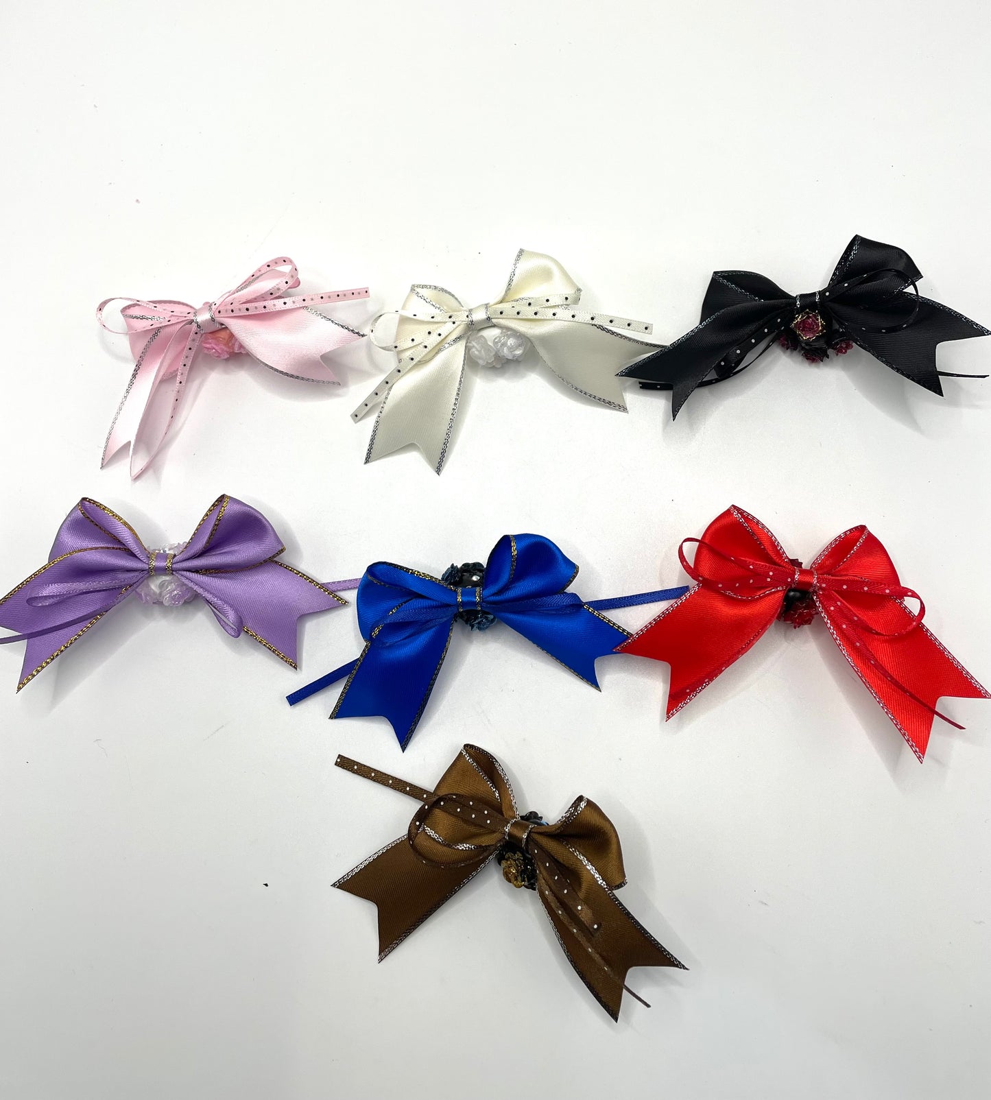 Bow bead -Diy with beaded beadable textile silk touching fancy bow bead ornaments with rhinestone and pearl
