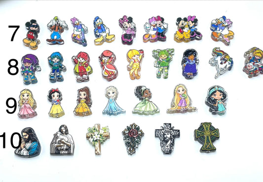 diy beaded beadable arylic characters figures beads and charms,please noted that all are random mix of each style
