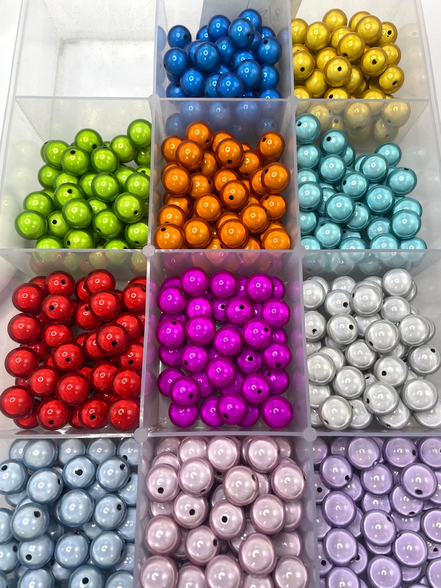 Diy acrylic beads Laser Reflective finished on surface 16mm lightbulb beads ,colored ,random mix