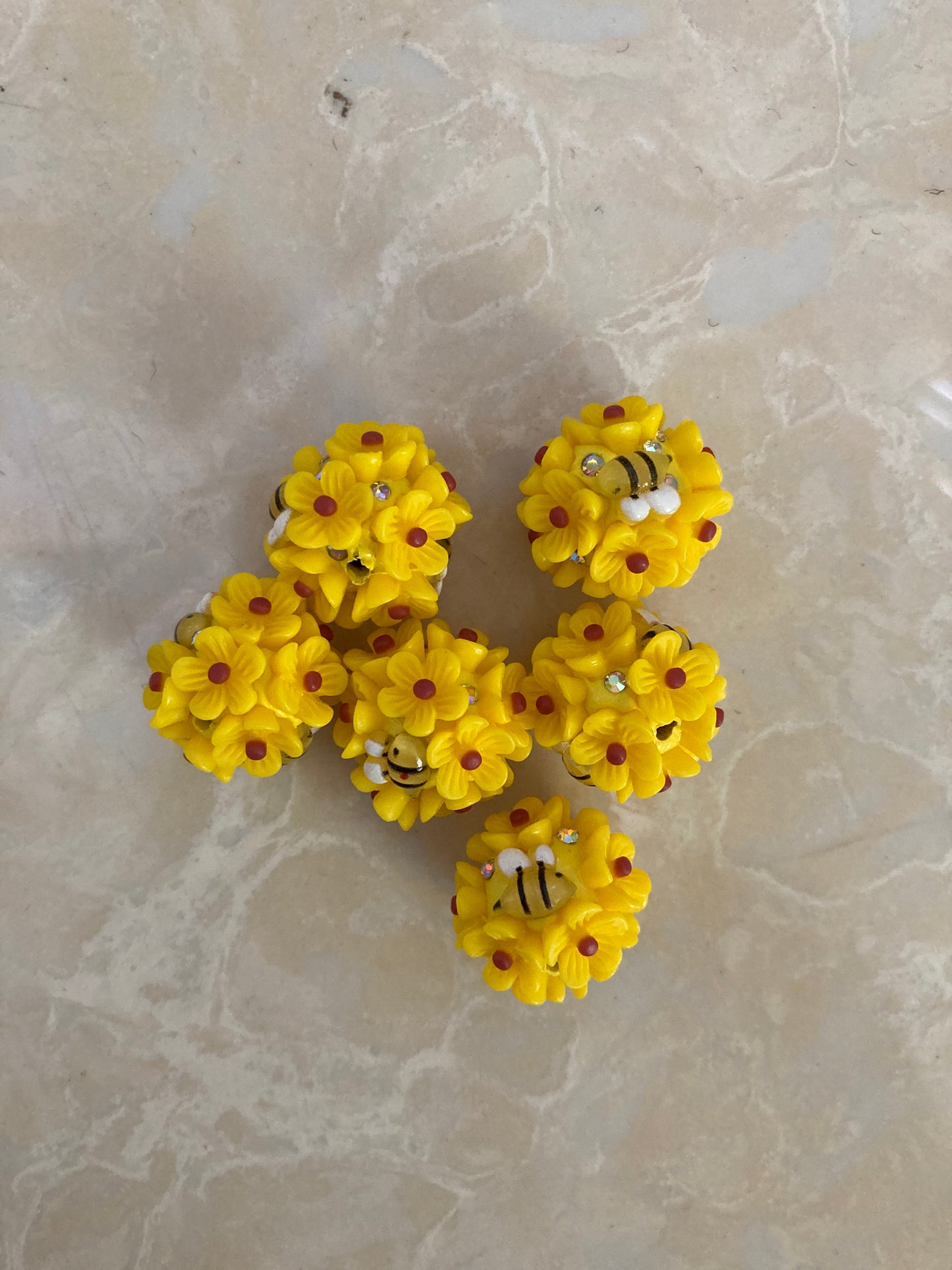 Bee flower beads