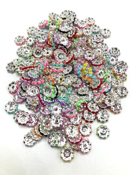 Spacers Colored pearl gasket Interval beads Pearl metal gasket Bordering on Gold and silver 13mm-16mm