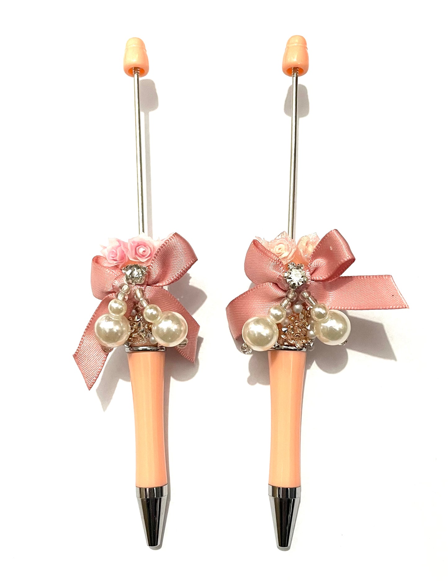 Beadable pen bow pen bow with pearl pen