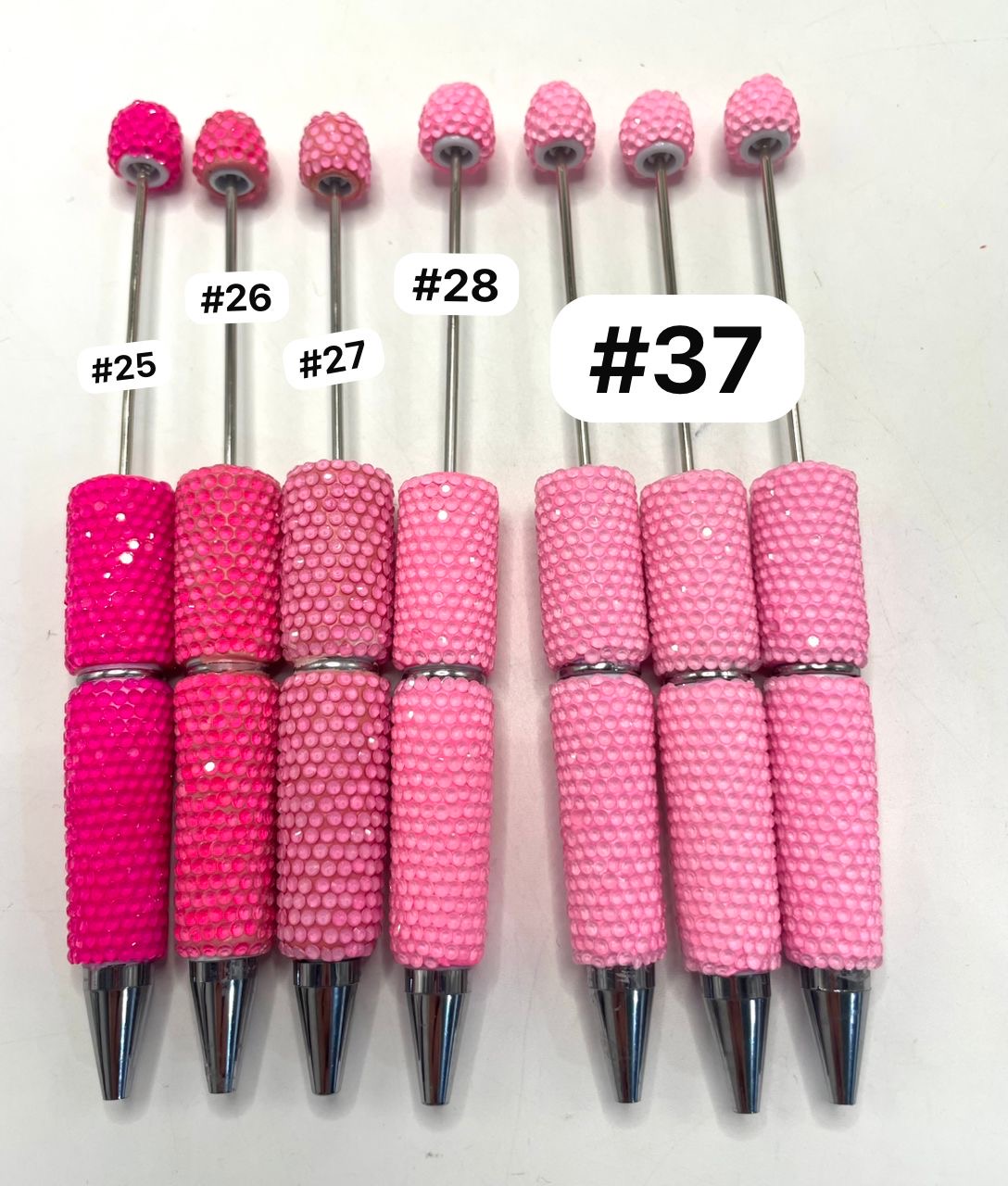 #1-#42 beaded beadable jelly rhinestone neon colors clay pen  rhinestone DIY Colorful Clay Writing Tools Random Mix