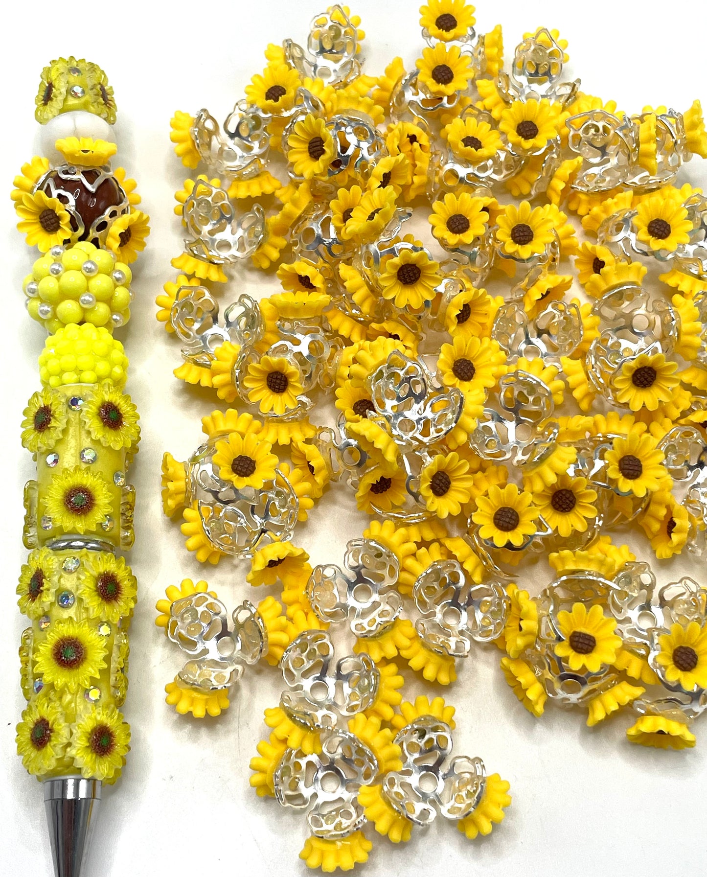 Interval beads spacer Sunflower Chrysanthemum Metal Alloy