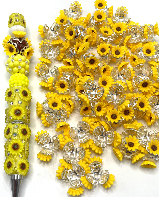 Interval beads spacer Sunflower Chrysanthemum Metal Alloy