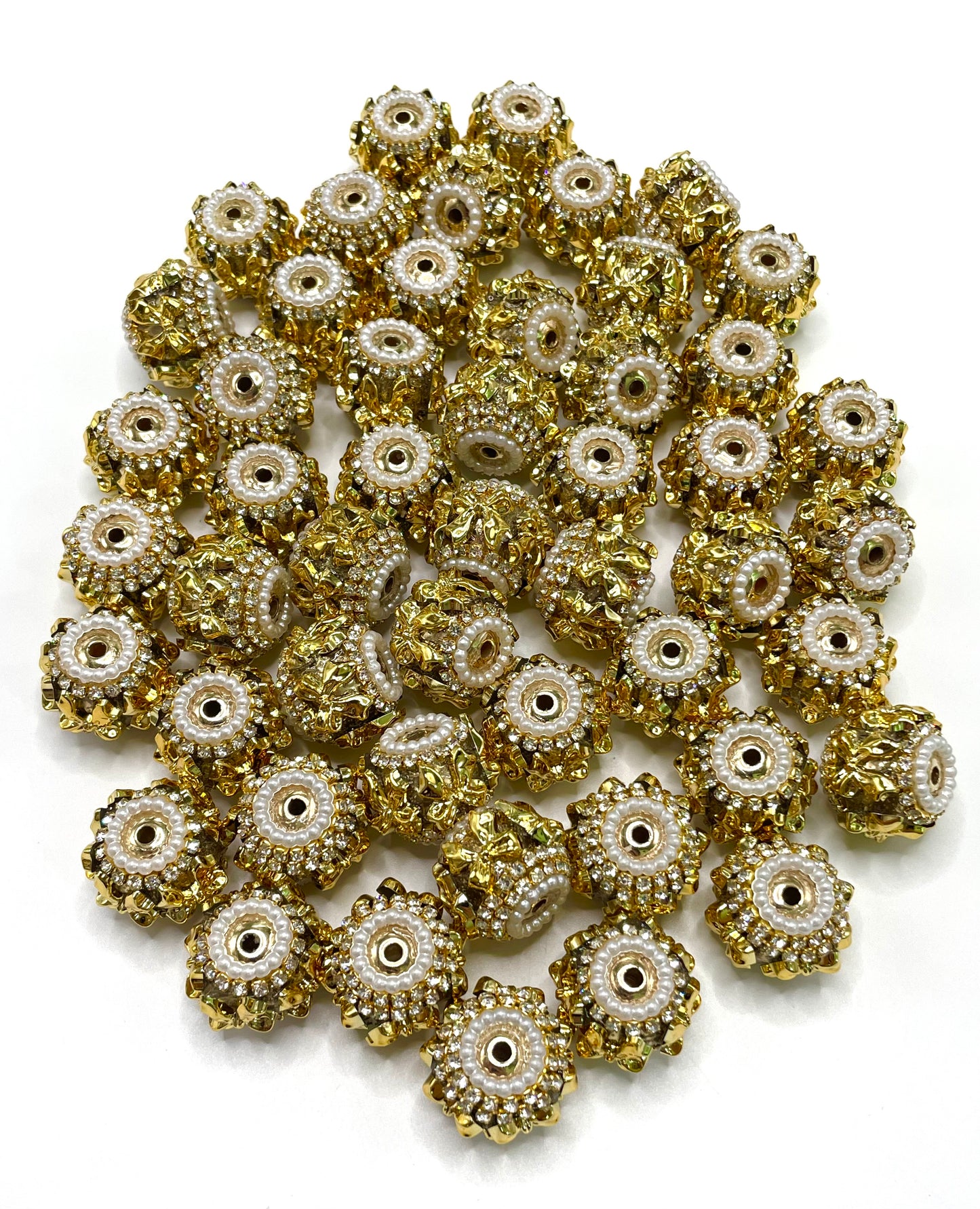 Fancy Beads Golden bow and Golden Butterfly Brown clay beads 18mm Random Mix