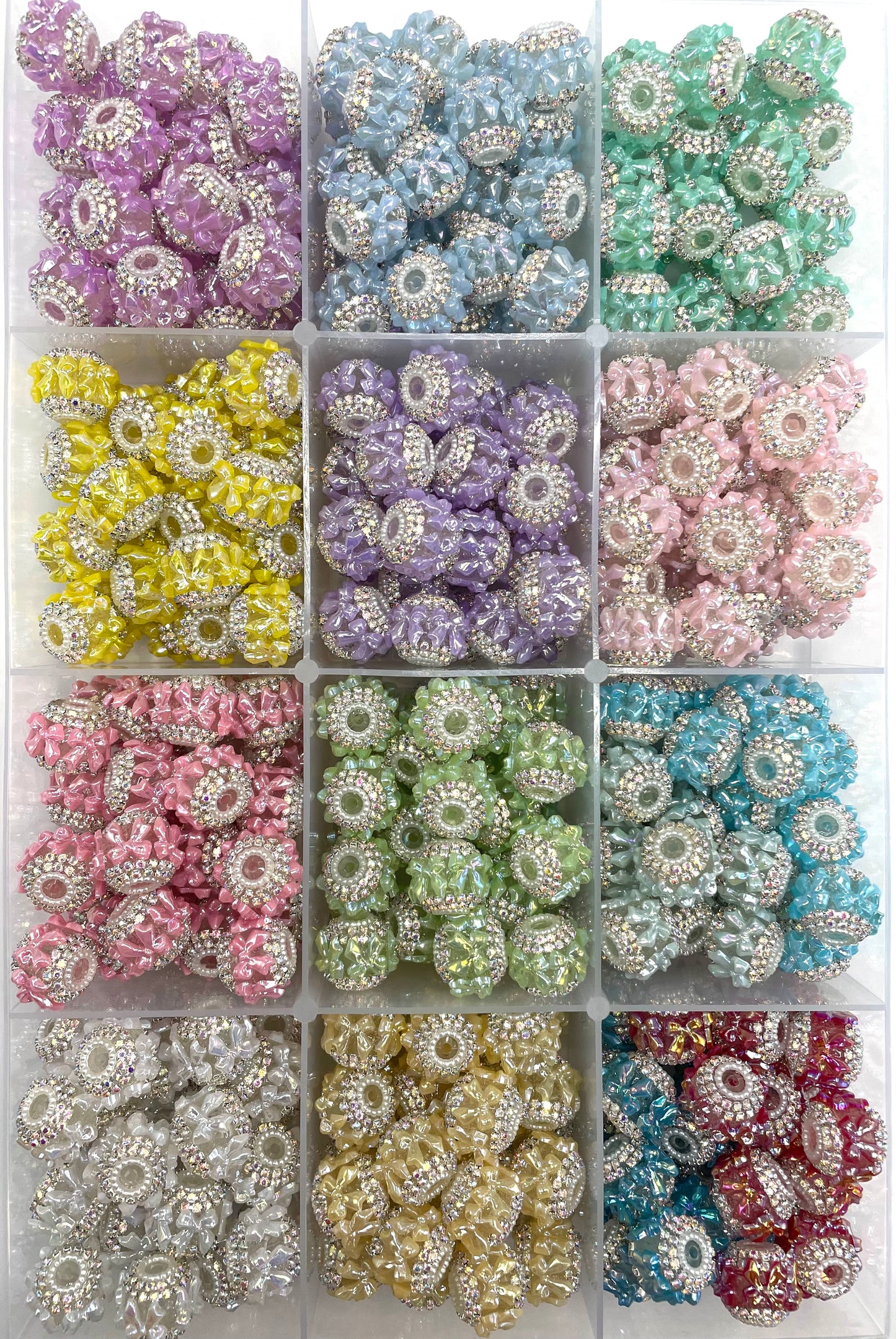 UV bow-shaped beads Pearl gasket Chain Random Mix
