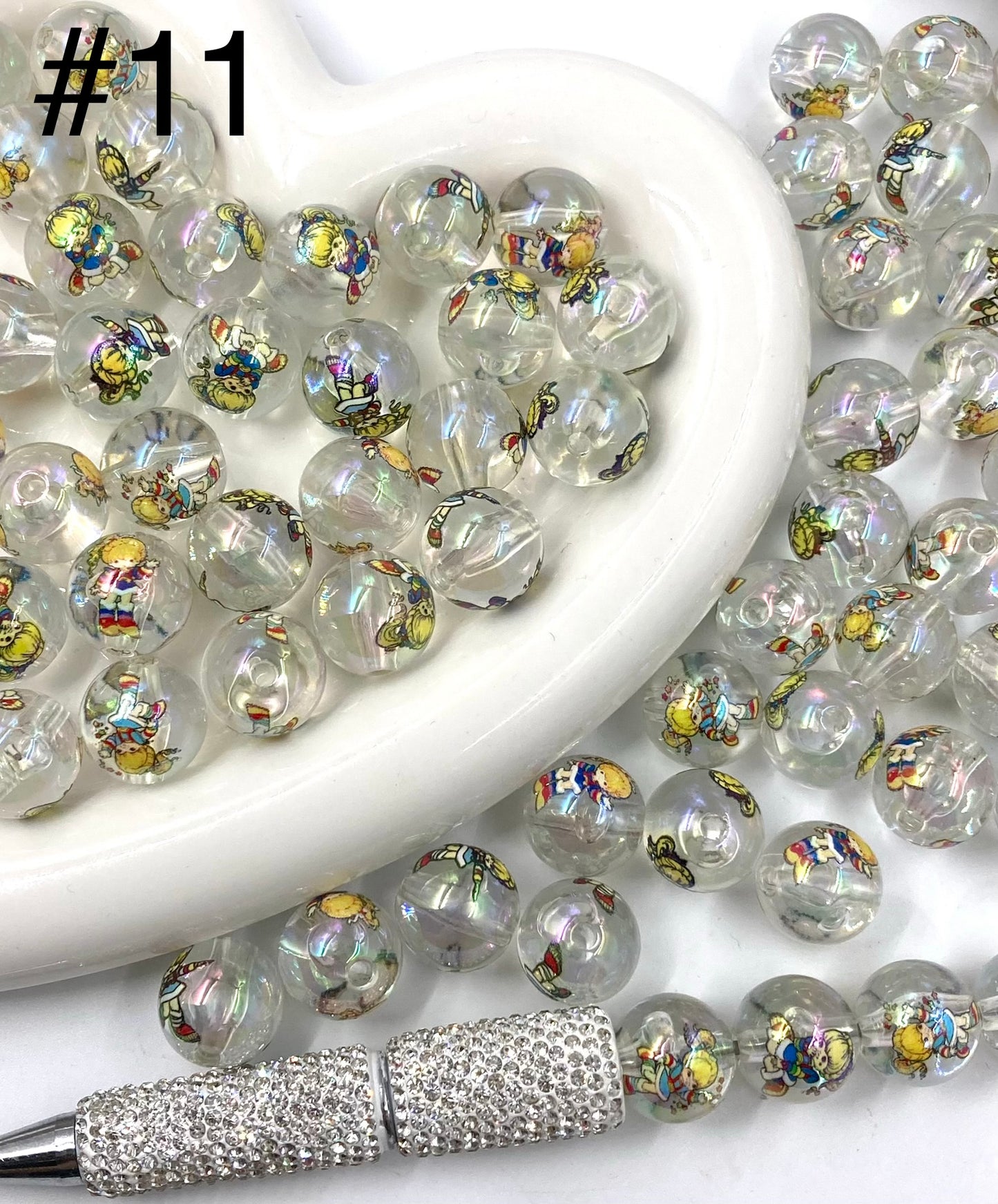Acrylic Beads Collection Various styles Beads Cute cartoon print Beads 16mm