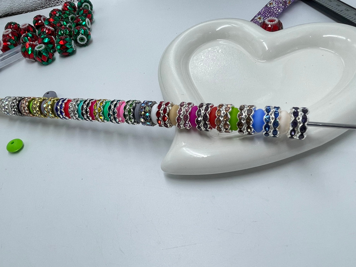 Beaded beadable wavy wave metal metallic spacer 15mm  Spacers With Rhinestone,Random Mix,15mm