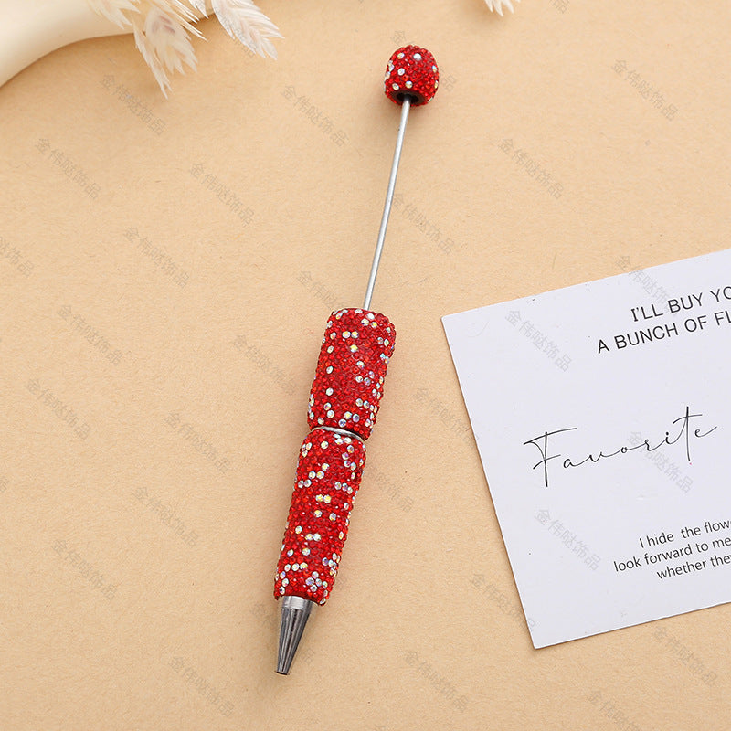 Diy rhinestone beaded beadable pen  ,Random MiX