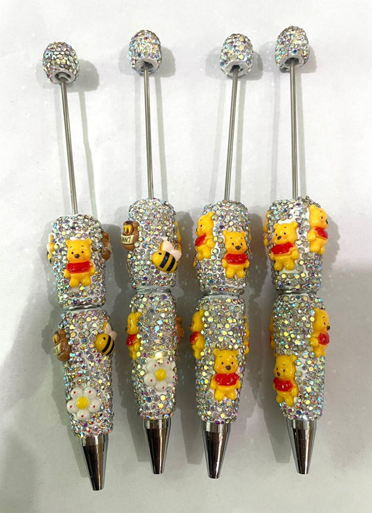 fancy pen fancy clay rhinestone pen ornaments with winnie pooh bear honey can bees diy pens
