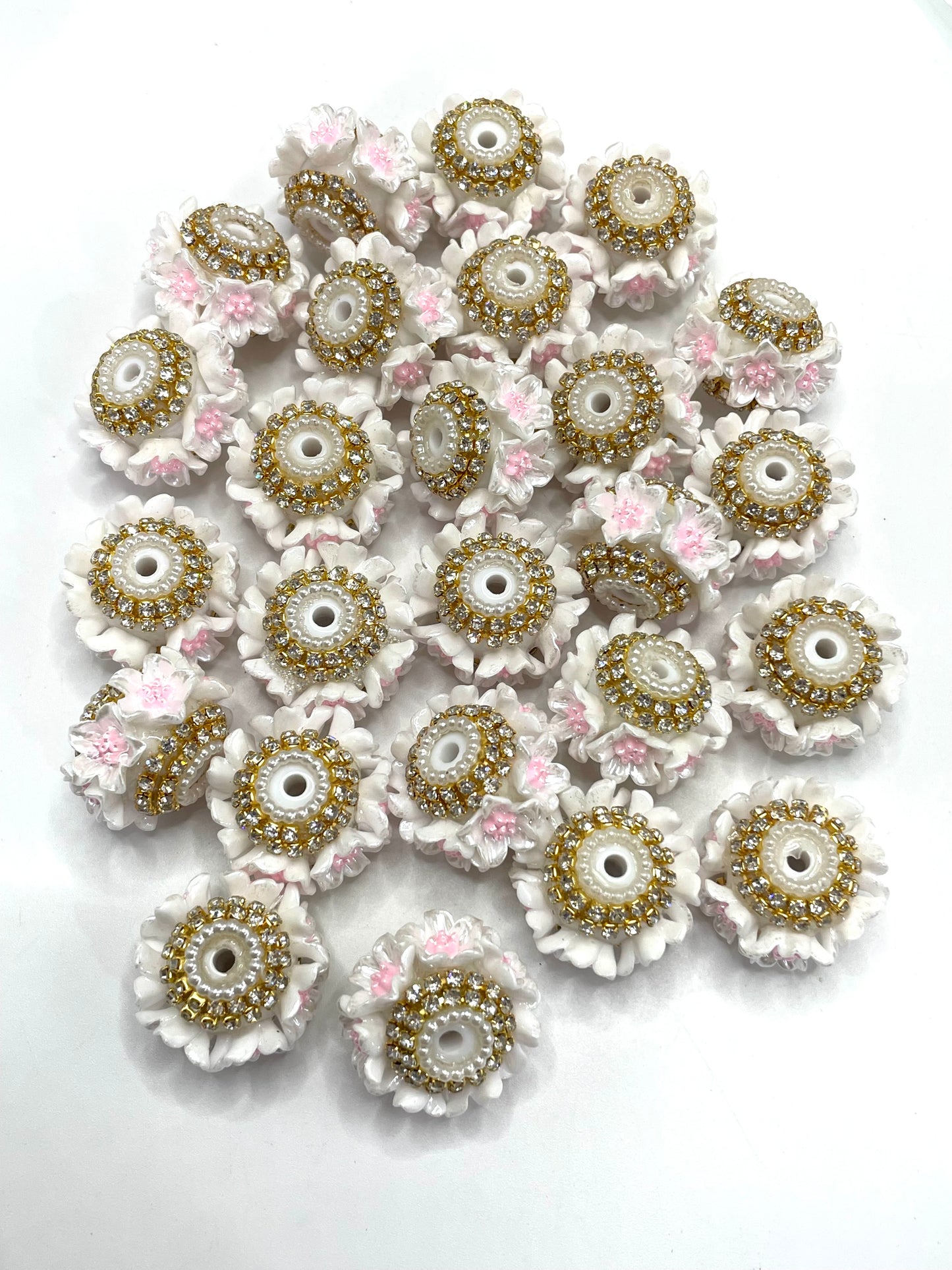 Morning glory Flower beads Golden Chain Attractive flower-shaped beads Random Mix