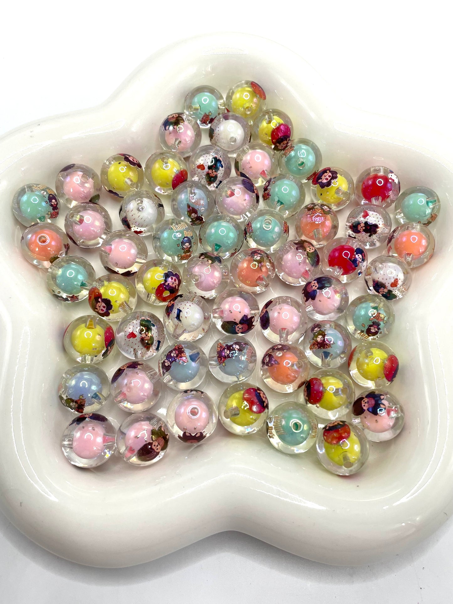 monqiqi Acrylic beads Double-layer beads Double-layer beads 16mm