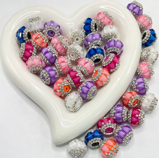 acrylic lantern heart Chain Pearl Heart-shaped rhinestone Bead Random Mix 19mm