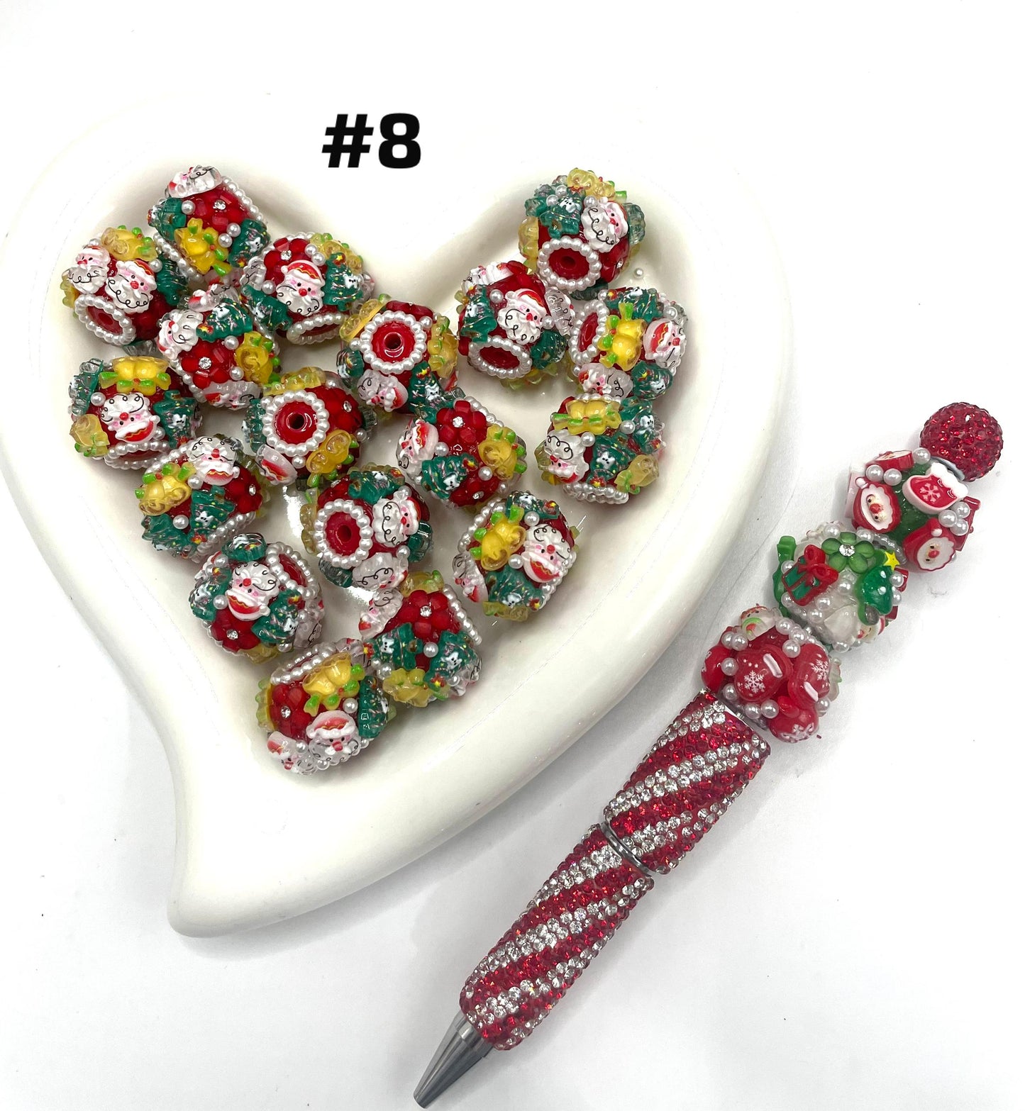 Christmas beads Xmas beads random mixed