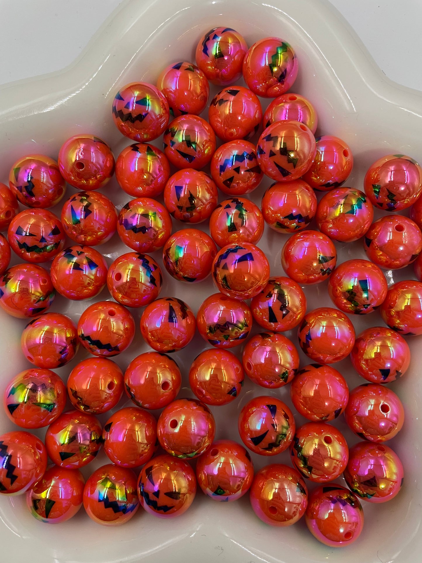 Acrylic beads Halloween Series Pumpkin beads Ghost beads 16mm