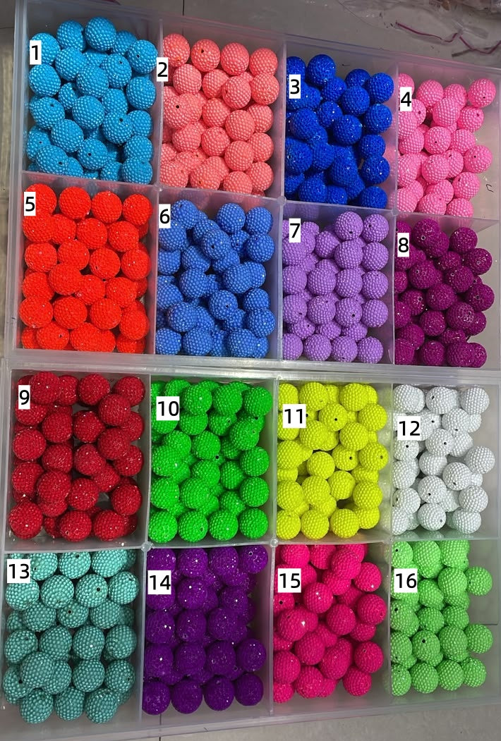 Clay beads jelly Neon beads DIY ceramic clay beads Random Mix 20mm