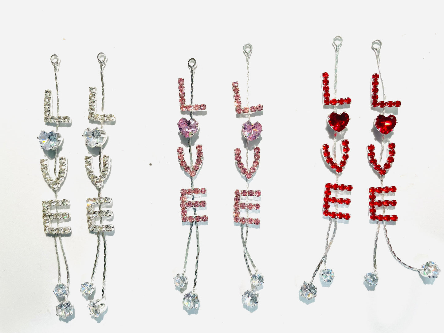 Chain The letter "love" DIY decorations Rhinestone pendant English letters DIY accessories Random Mix