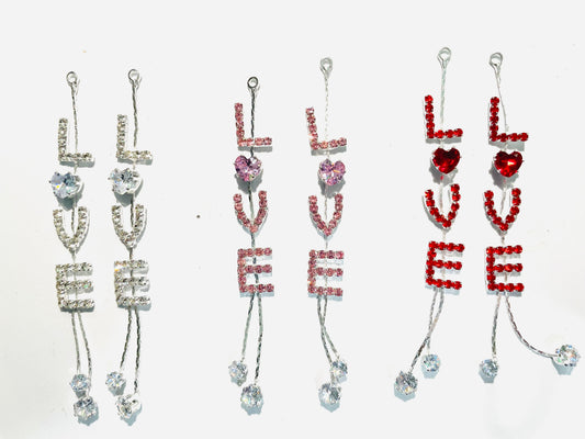 Chain The letter "love" DIY decorations Rhinestone pendant English letters DIY accessories Random Mix