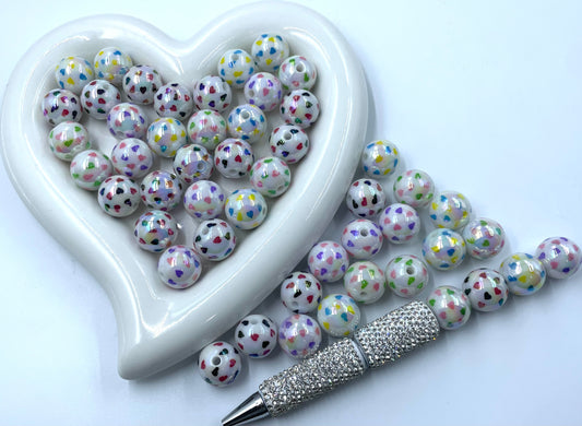Beaded dots 16mm colorful spot bubblegum Colorful spots Acrylic beads