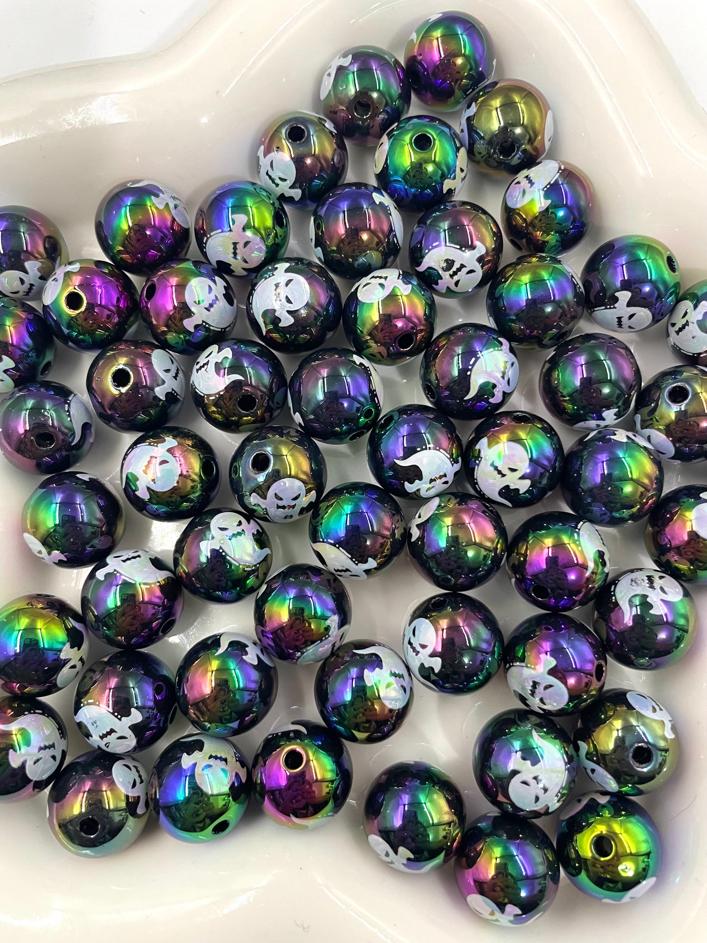 Acrylic beads Halloween Series Pumpkin beads Ghost beads 16mm