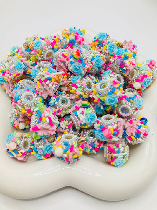 ice cream beads acrylic Bead Ice cream and lollipops Pearl rhinestone Bead 23mm 26mm