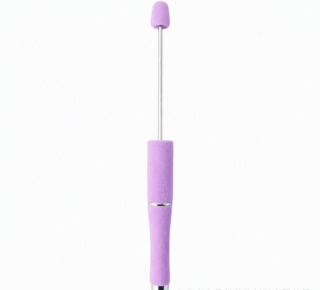 beaded beadable solid flocked fuzzy pen