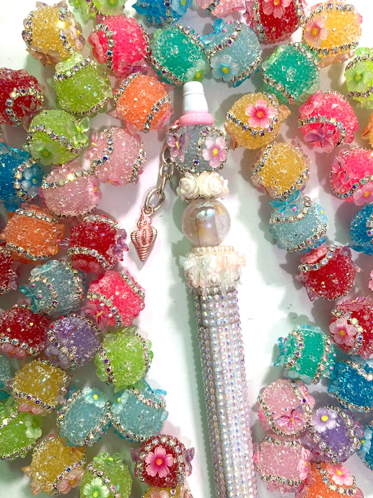 Acrylic sugar beads Chain Butterfly Butterfly beads 17mm