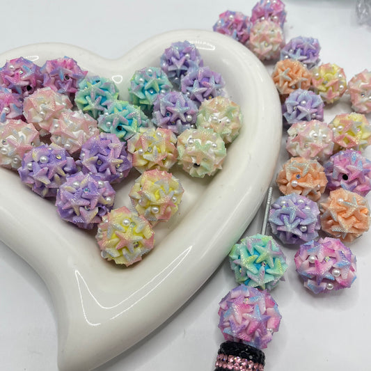 Sea star clay bead colorful sea star random mixed